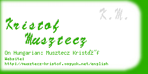 kristof musztecz business card